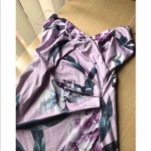 Purple Floral Party Dress